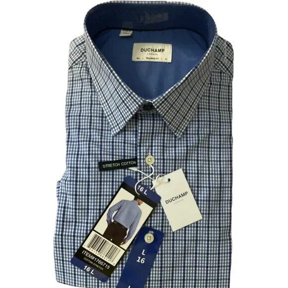 Duchamp | Shirts | Mens Dress Shirt Duchamp6 L41 Blue White Nwt | Poshmark